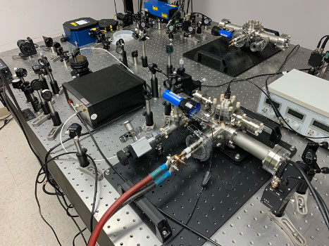 Experimental setup for the isotopic analysis of actinides by laser spectroscopy.