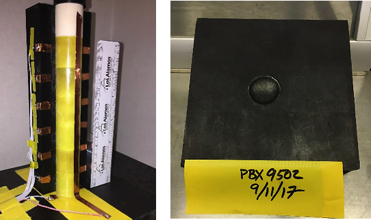 Performance characterization of LANL-produced PBX 9502 from detonation of a 1” rate stick.